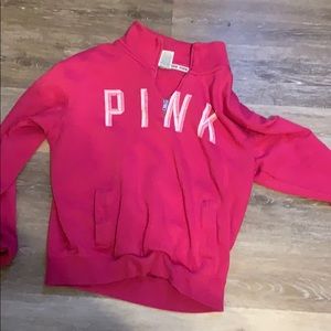 Pink quarter zip